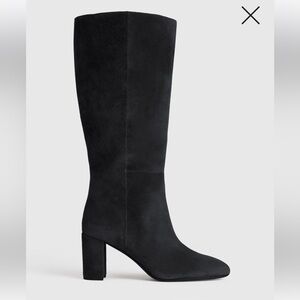 Quince talian Suede Block Heel Boots black 8